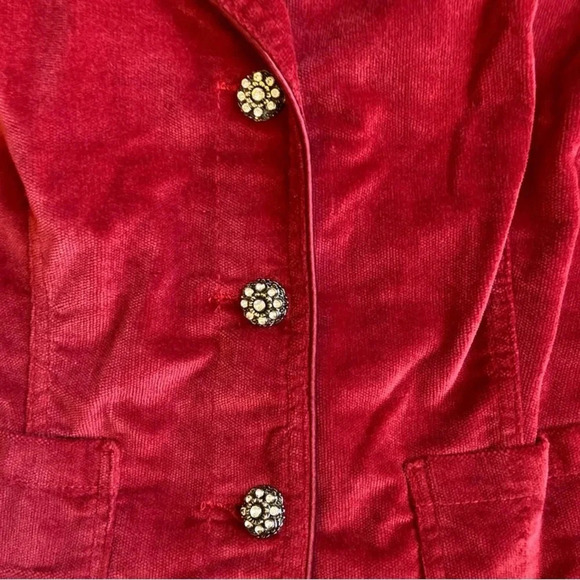 Kikit Jeans burgundy/ red jacket. Cute button detailing. - Picture 6 of 6